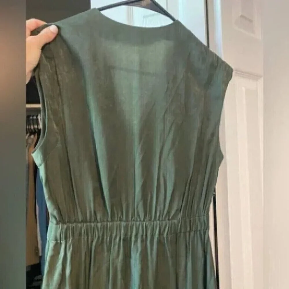 Banana Republic Green V-neck Maxi Dress - Picture 3 of 4